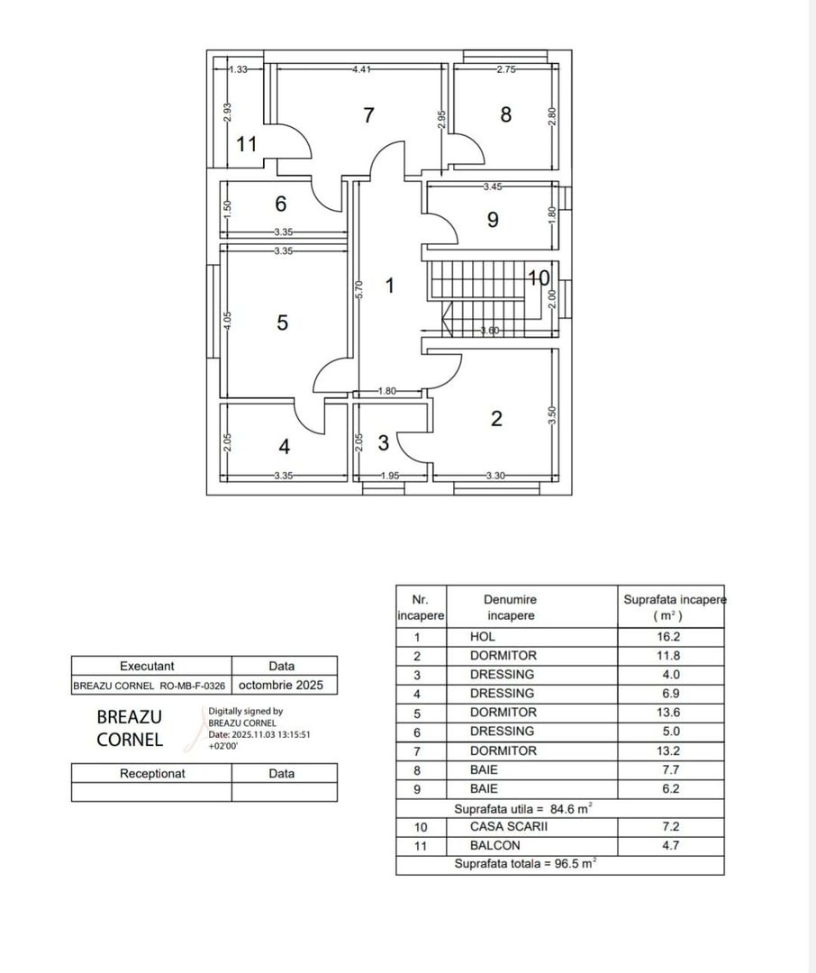 Casa complet mobilata 5 camere 3 bai curte generoasa - Schiță 37
