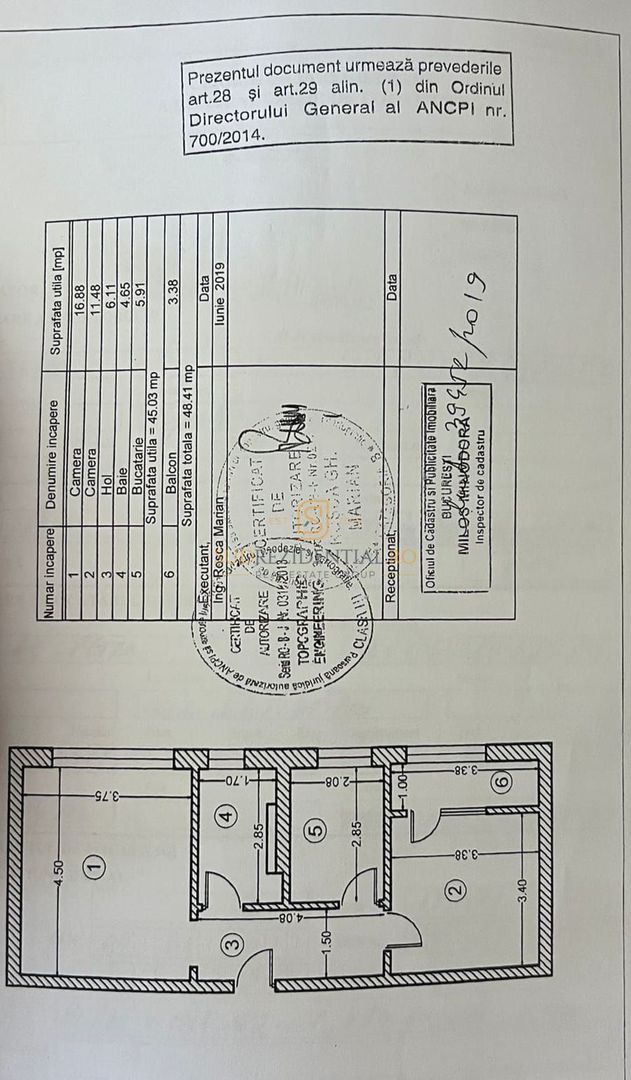 Apartament 2 camere de inchiriat - Cavar Odei, zona Grand Arena Mall - Schiță 14