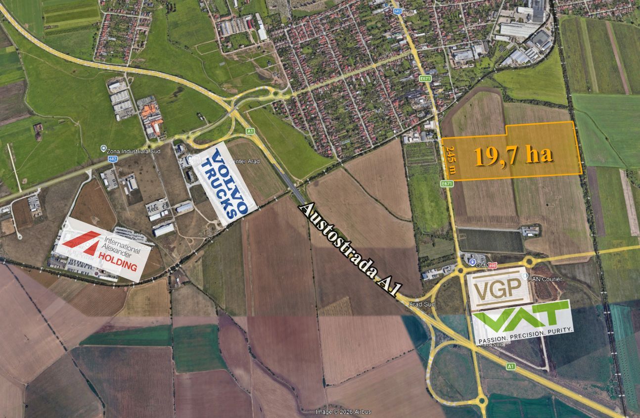 TEREN INDUSTRIAL – ARAD | POZIȚIE STRATEGICĂ E671 – A1 - Poză 3