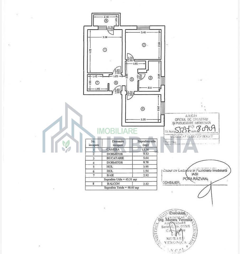 Apartament 3 camere, decomandat, 48 mp, etaj 3/4, zona Păcurari – Moara de Foc, Iași - Poză 5