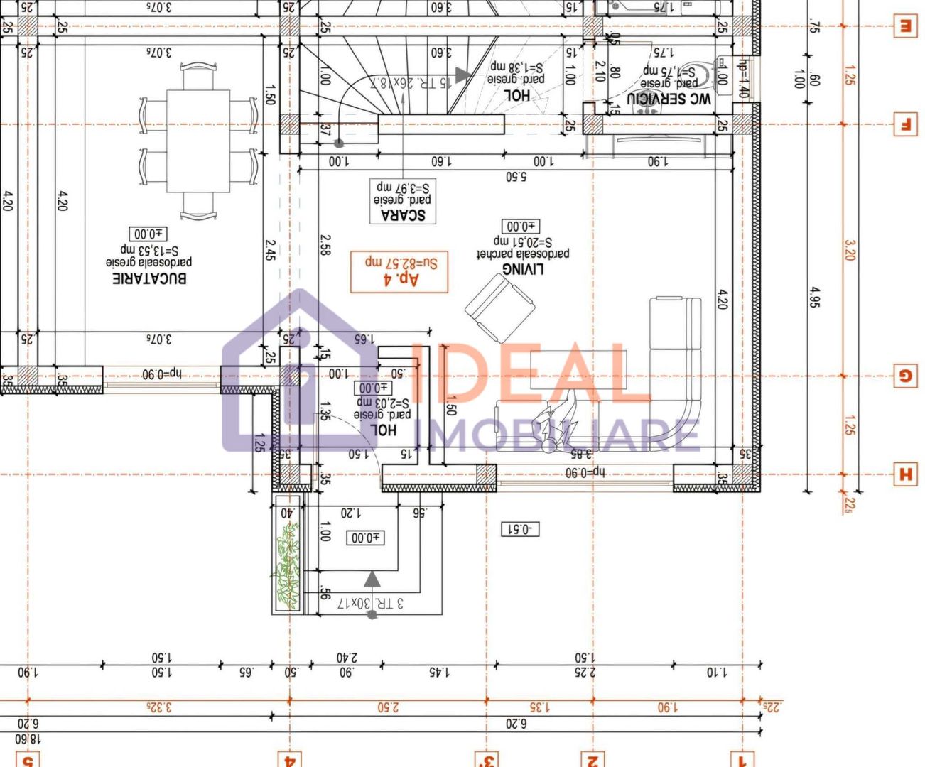 Casa cu 3 camere si 200 mp de curte, in Cartierul Arhitectilor - Schiță 8