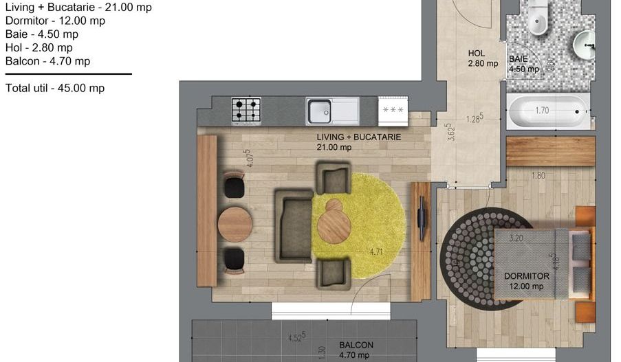 studio-45mp/metrou Berceni/3-5min pe jos - Poză 2