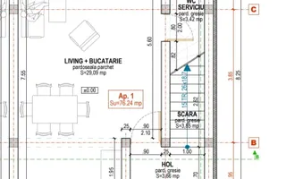 Casa cu 3 camere LA CHEIE si gradina, Calea Cisnadiei - Schiță 13