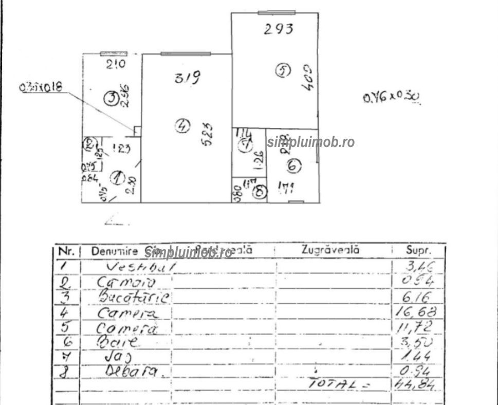 2 camere mobilat Alexandru Obregia - Schiță 5
