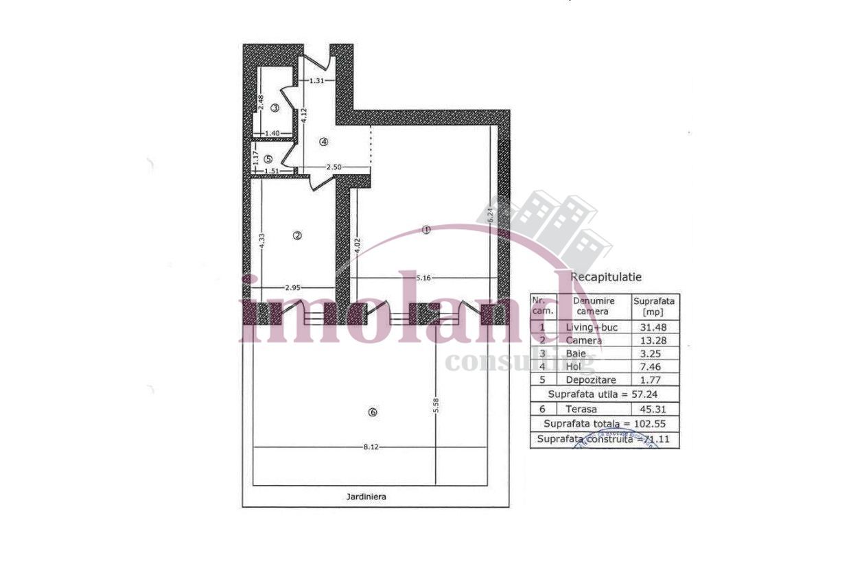 Inchiriere - apartament 2 camere - mobilat - Bucurestii Noi-Marmura Residence - Schiță 15