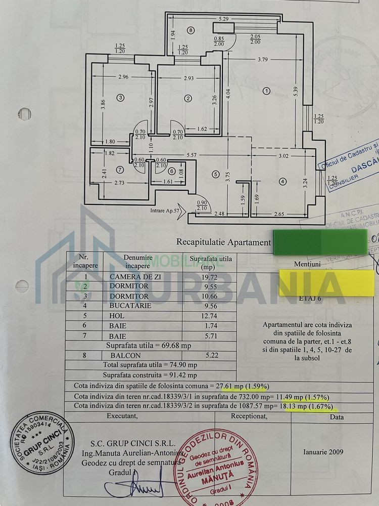Apartament 3 camere Tatarasi Green Park Pers.Fizica - Poză 8