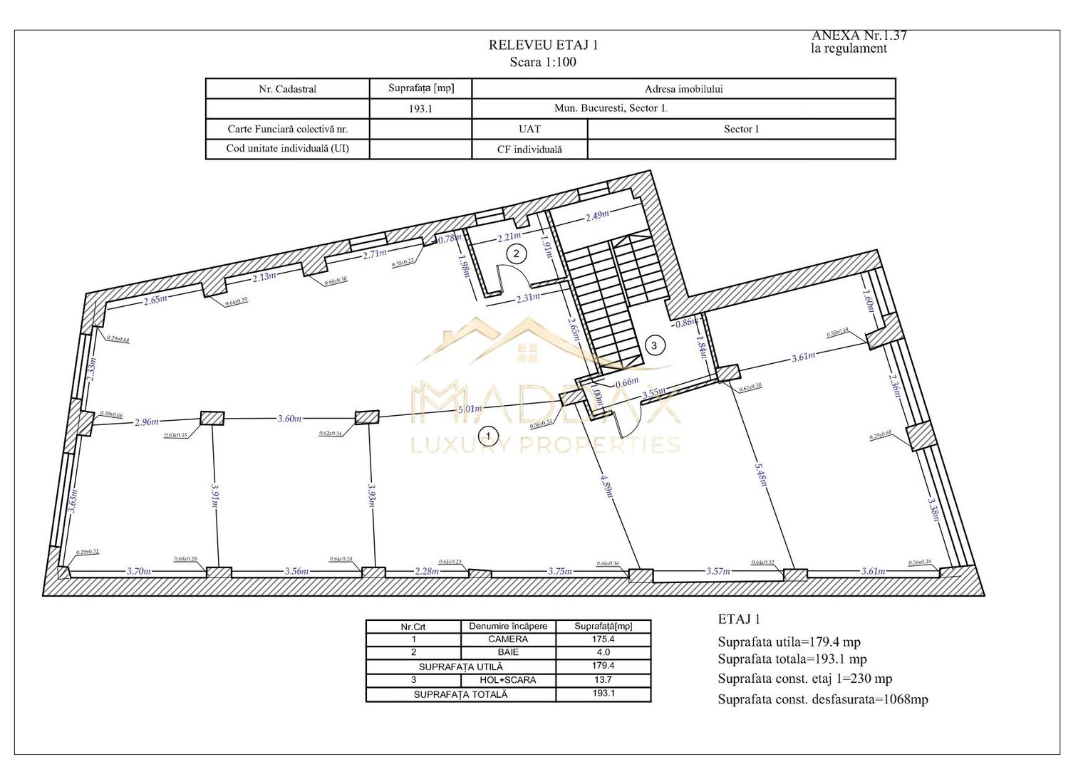 Spatiu comercial **2E+M ** 480mp // Victoriei - Schiță 56