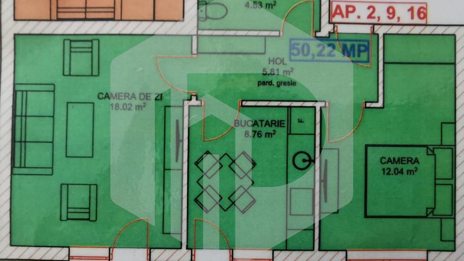 Apartament 2 camere/ Zona Supeco/ Ciresica-Etaj 3 -Intabulat - Poză 3