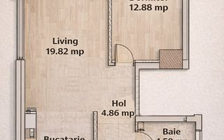 Apartament 2 camere + terasa 16 mp, garaj, zona Iulius Mall - Schiță 18