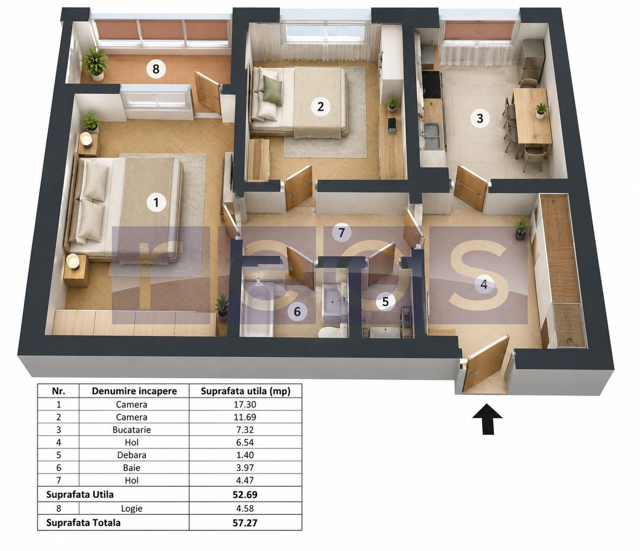 DE VANZARE APARTAMENT 2 CAMERE  POLONA | DECOMANDAT | METROU - Poză 9