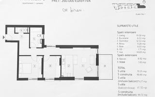 APARTAMENT 2 CAMERE + 9 MP BIROU | ZONA EMINESCU | DACIA - Poză 3