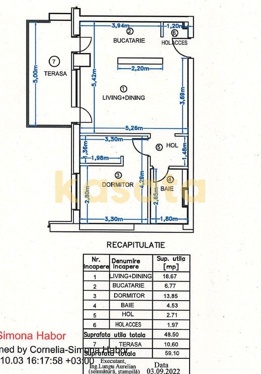 2 camere I Ambiance Residence 2 I 59.10 mp I mobilat si utilat I et 1 - Poză 7
