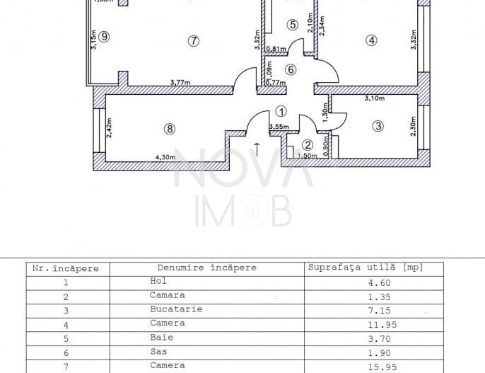 Apartament modern, 3 camere, Calea Dumbravii, Dioda - Poză 13