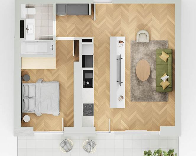 apartament 2 camera lakefield A4.1 - Schiță 1