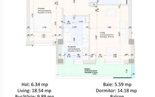 Apartament 2 camere + grădină 70 mp + parcare, la 5 minute de Coresi - Schiță 21