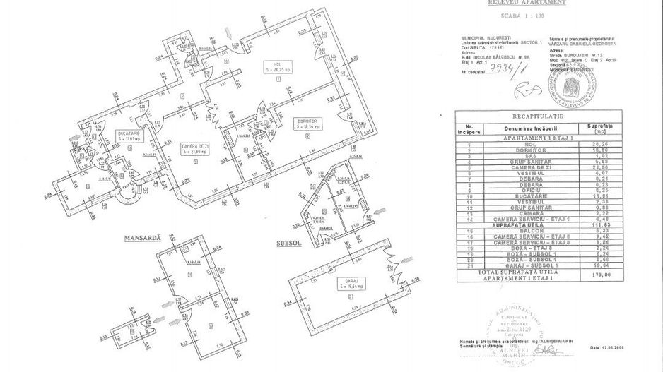 Apartament 5 camere + garaj + 2 camere = 170 mp totali - Universitate - Poză 18