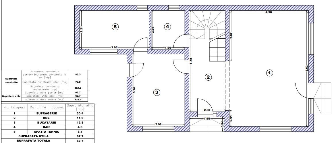 Casa individuala teren 450 mp, Poplaca - Schiță 8