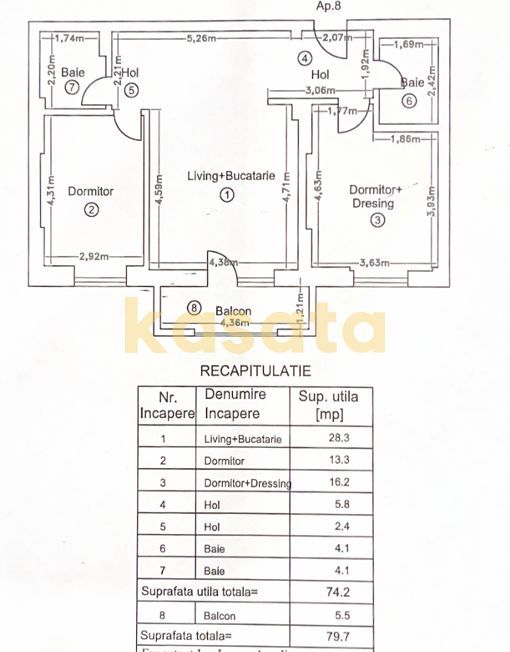 Apartament 3 camere | Mobilat | Crystal North | Ready to move - Poză 20