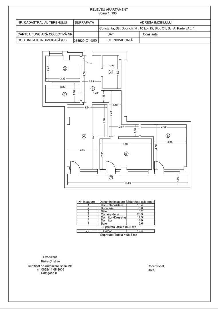 Tomis Nord/Carrefour-Apartament 3 camere decomandate, bloc nou. - Poză 22