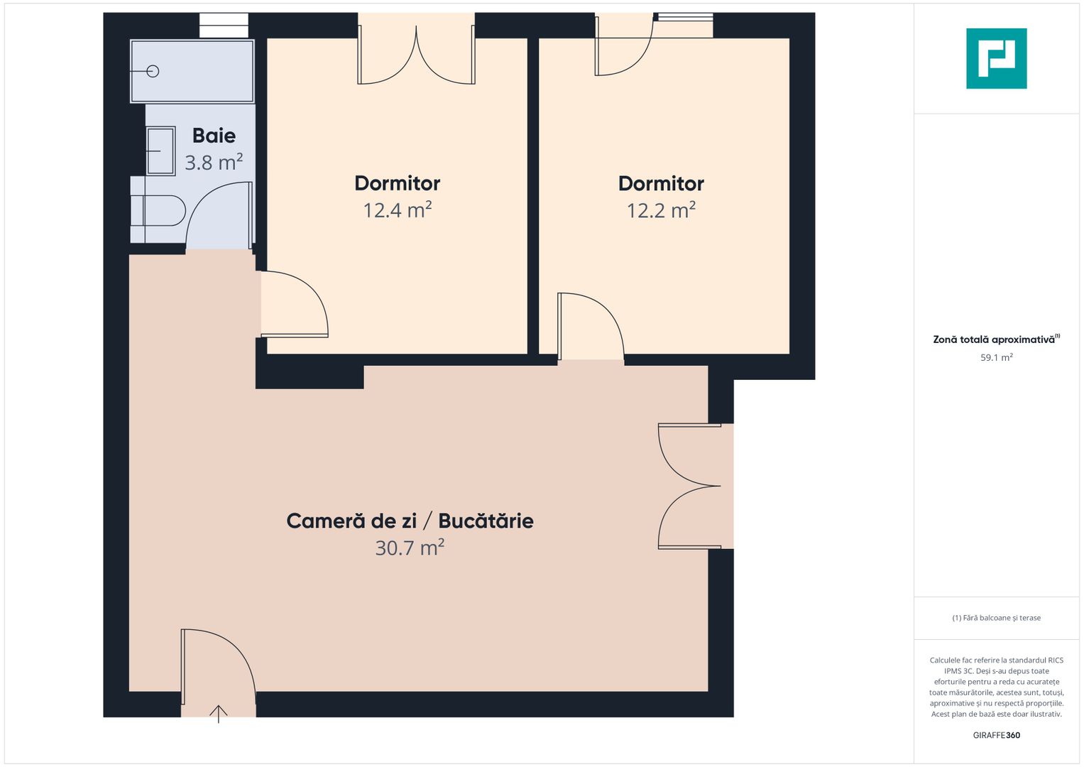 Apartament 3 camere | Grădină 70 mp | Torontalului - Poză 7