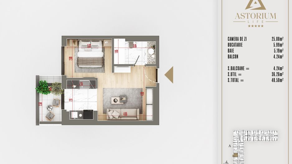 Titan Pallady Garsoniera tip Studio Astorium Predare Decembrie 2025 - Poză 7