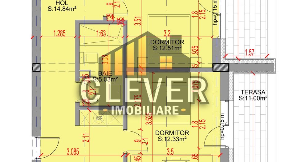 Apartament 4 Camere | 115,27 mp Total, 2 Terase | Comision 0% - Schiță 17
