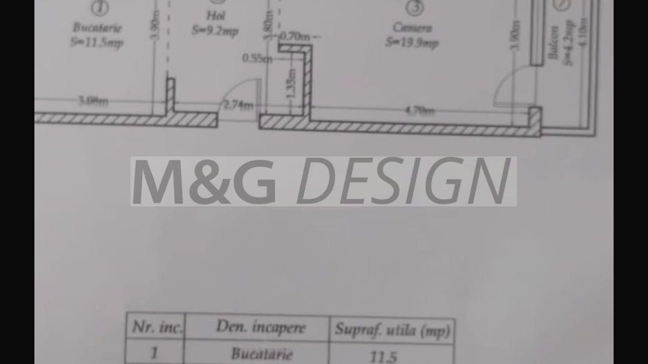 Apartament 2 camere Aradului bloc nou etaj 1 - Schiță 8