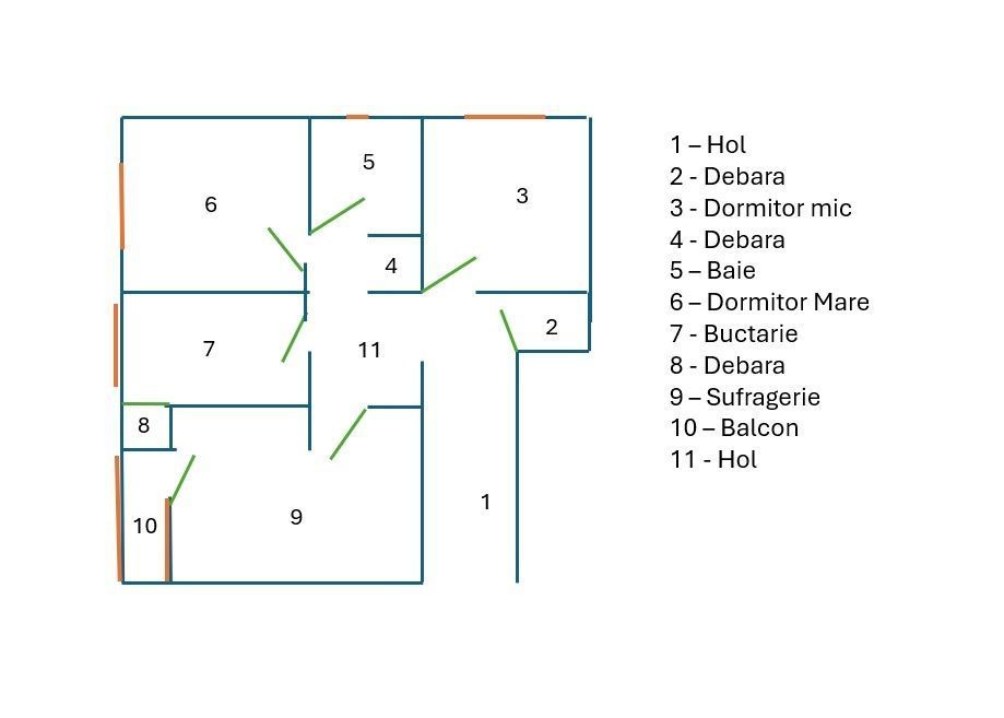 3camere, dec Pta Centrala, etaj 1 - Poză 3