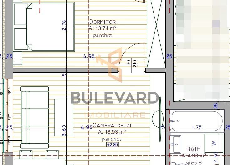 Apartament cu 2 camere+parcare exterioara, zona strazii Somesului! - Schiță 9