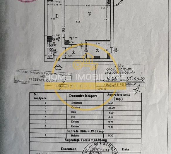 Apartament 1Camera/49mp/Bloc din 1987/Zona Cug-Rond Vechi! - Poză 5