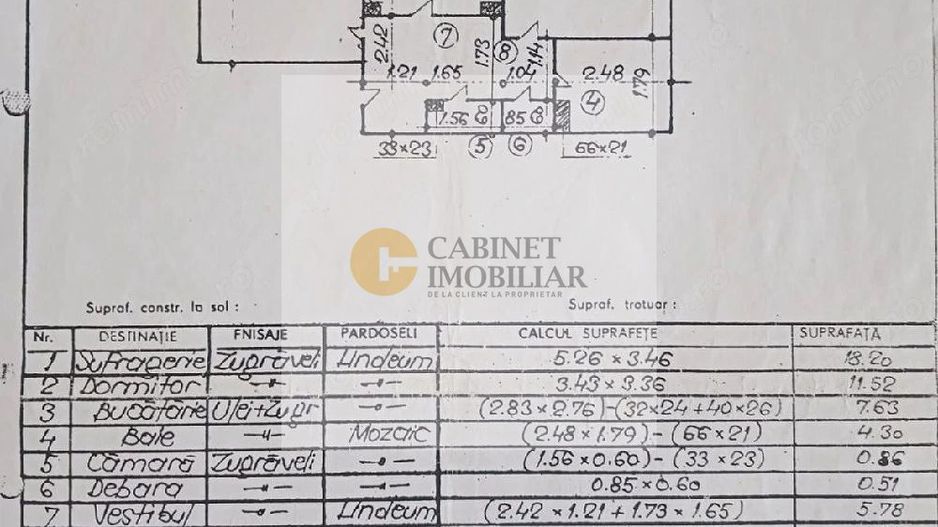 2 Camere - 54MP | Decomandat | 1982 | Creditabil | 1/4 | Apusului - Schiță 5