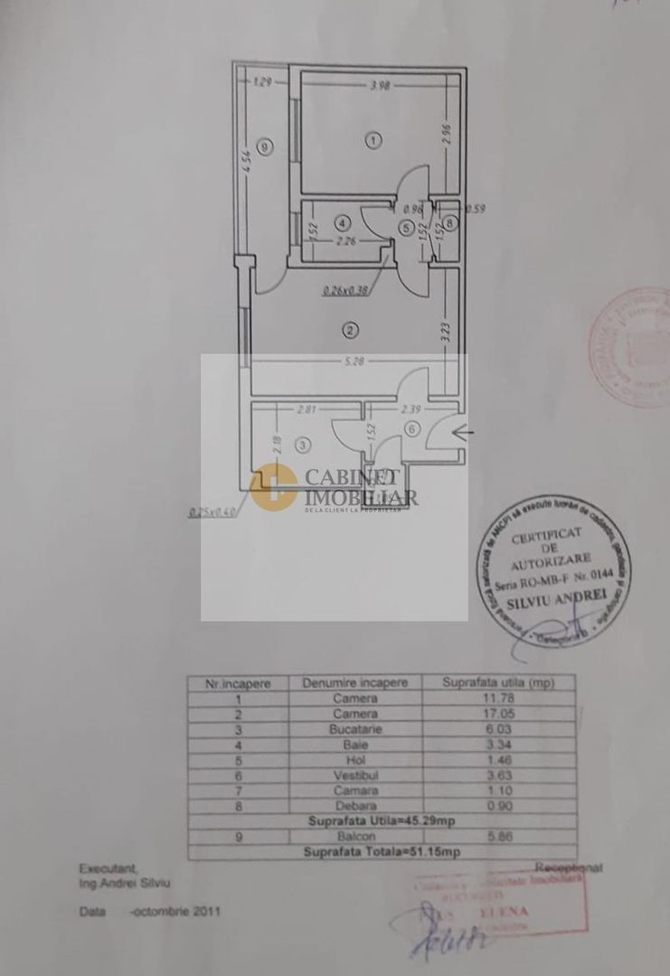 2 Camere | Confort 1 | Etaj 5/9 | Metrou Gorjului - Schiță 8