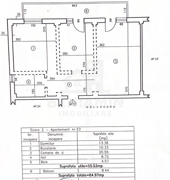 2Decomandate-65mp-Centrala-Mobilat-Utilat-Parcare-Craiovita-Penny - Schiță 10