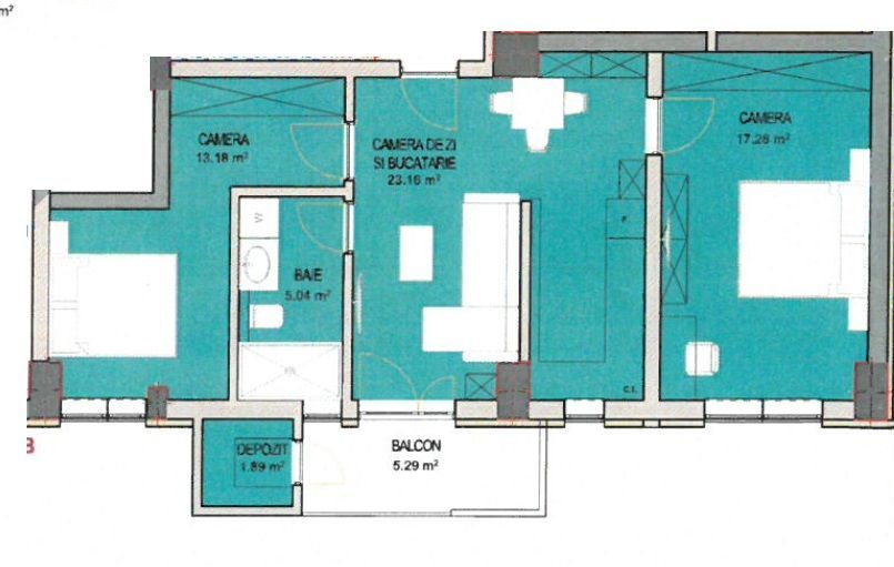 Apartament 3 camere - Sibiu - Schiță 9