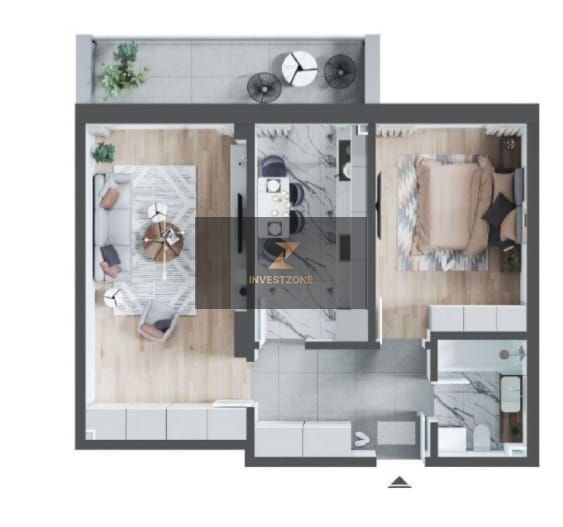 Vindem apartament 2 camere,in Prima Arena - Poză 3