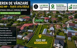 teren 1003 mp, oportunitate de constructie, Berceni - Poză 1