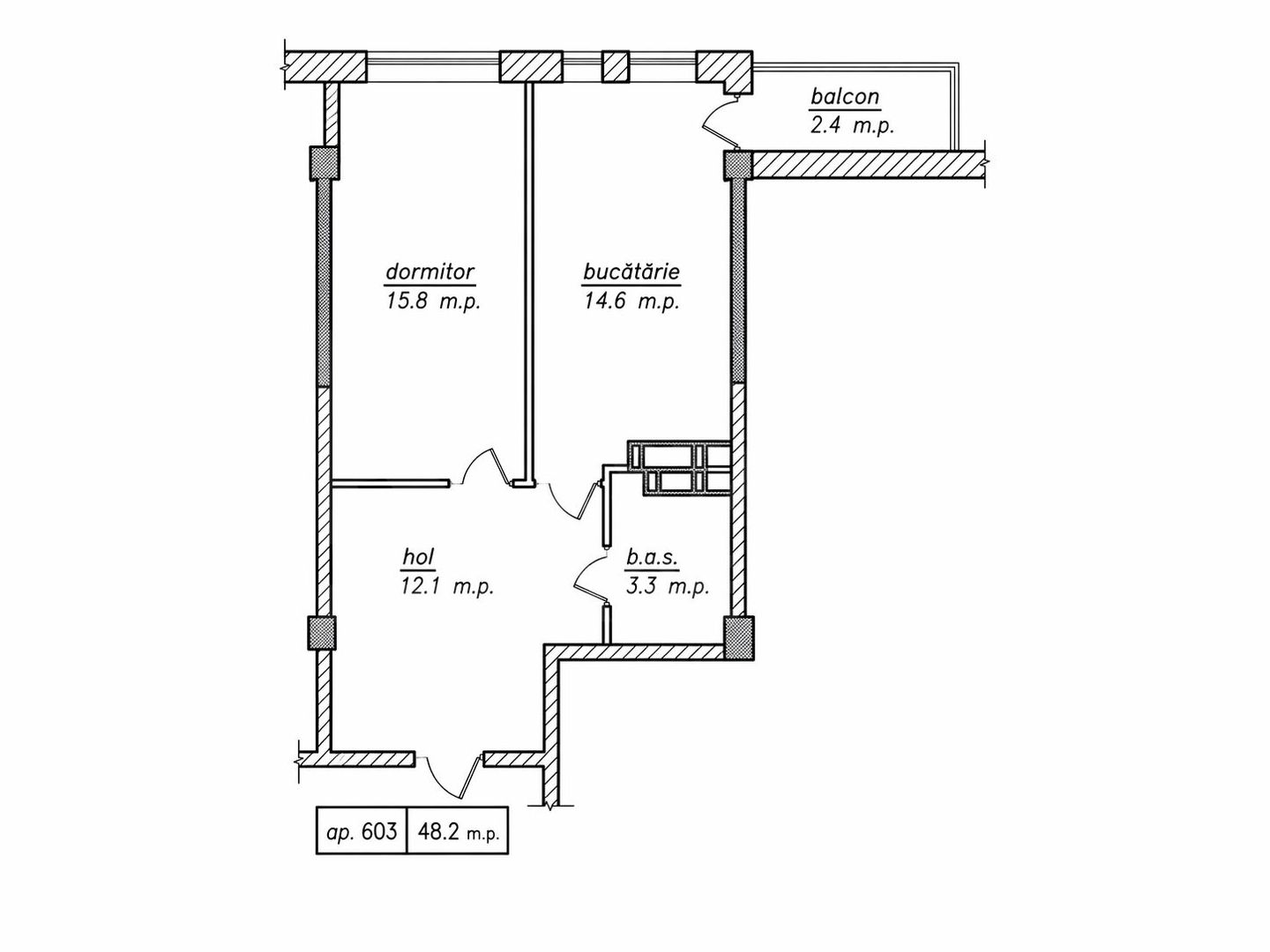 Vânzare, apartament, 1 cameră, str. Nicolae Dimo, Durlești. - Poză 3