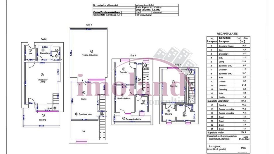 Inchiriere | vila | townhouse | 4 camere | Avalon Estate - Pipera - Schiță 25