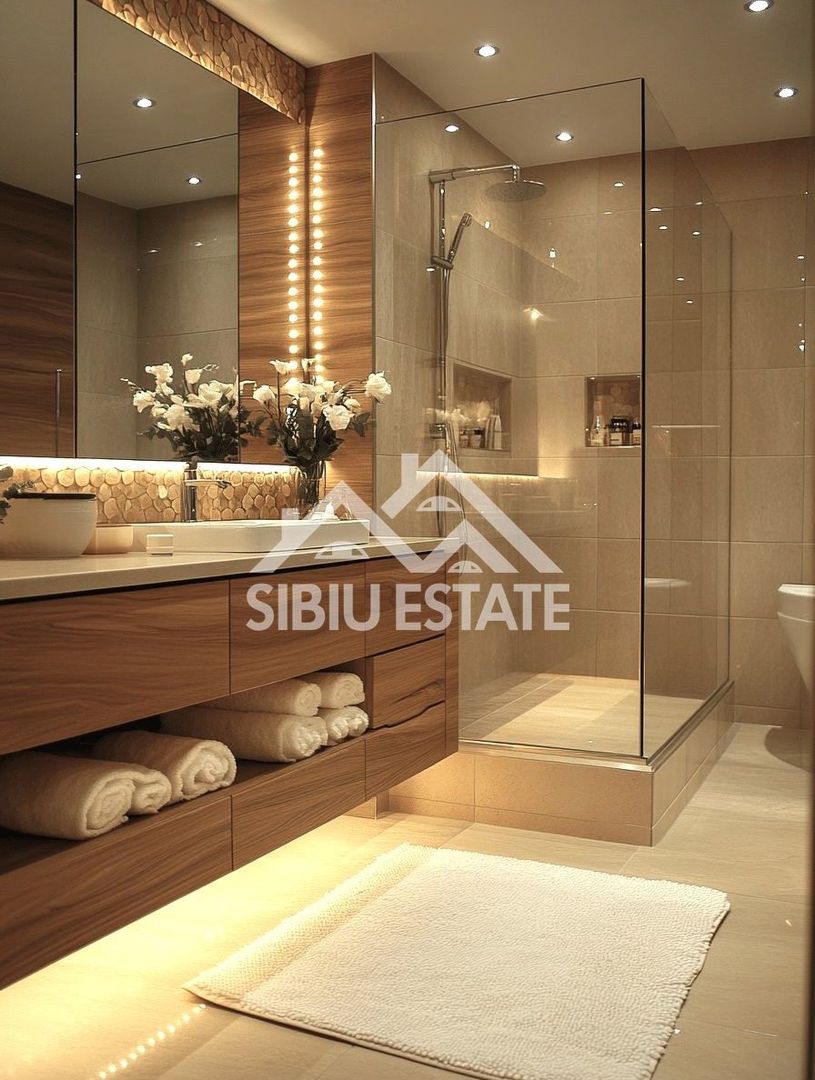 Penthouse Sibiu 4 camere, 2 bai terasa mare vedere panoramica - Poză 5