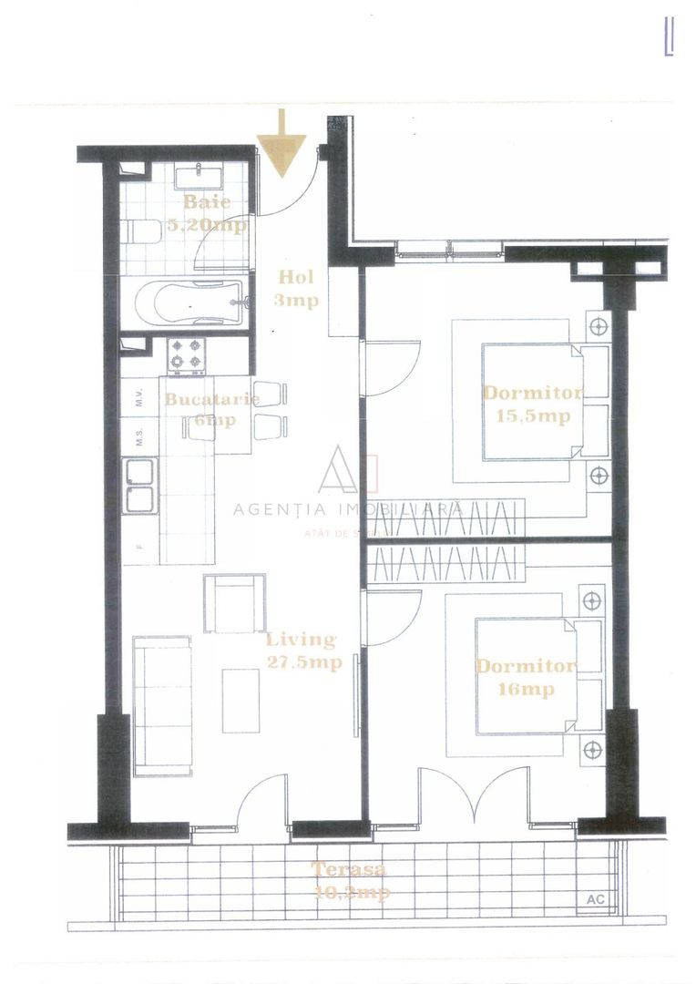 3 Camere cu Parcare Soho Unirii - Poză 18