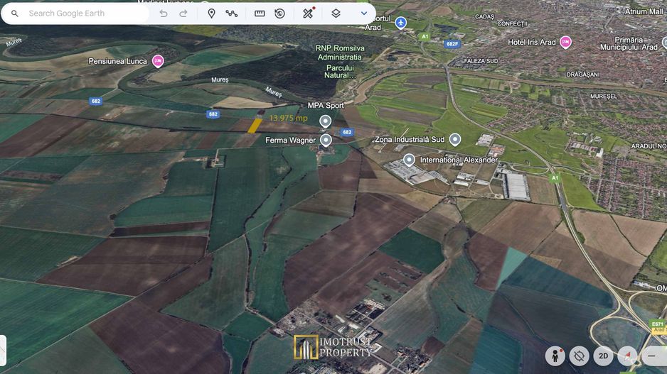 Teren industrial 13.975 mp – Zona Industrială Sud Arad, acces rapid A1 - Poză 2
