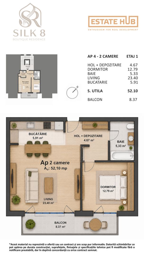Apartament 2 camere | Dorobanților | Comision 0% - Poză 2