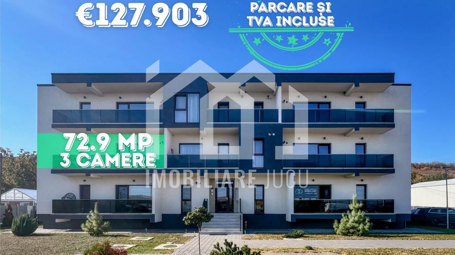 Apartament 3 camere, Bloc nou, Parcare inclusa, Jucu de Mijloc (AP.7) - Poză 1