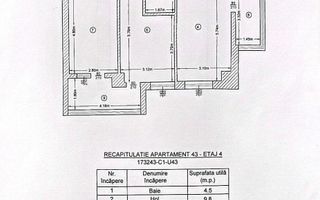 Etaj intermediar, 3 camere decomandat bloc nou, zona Copou - Poză 13