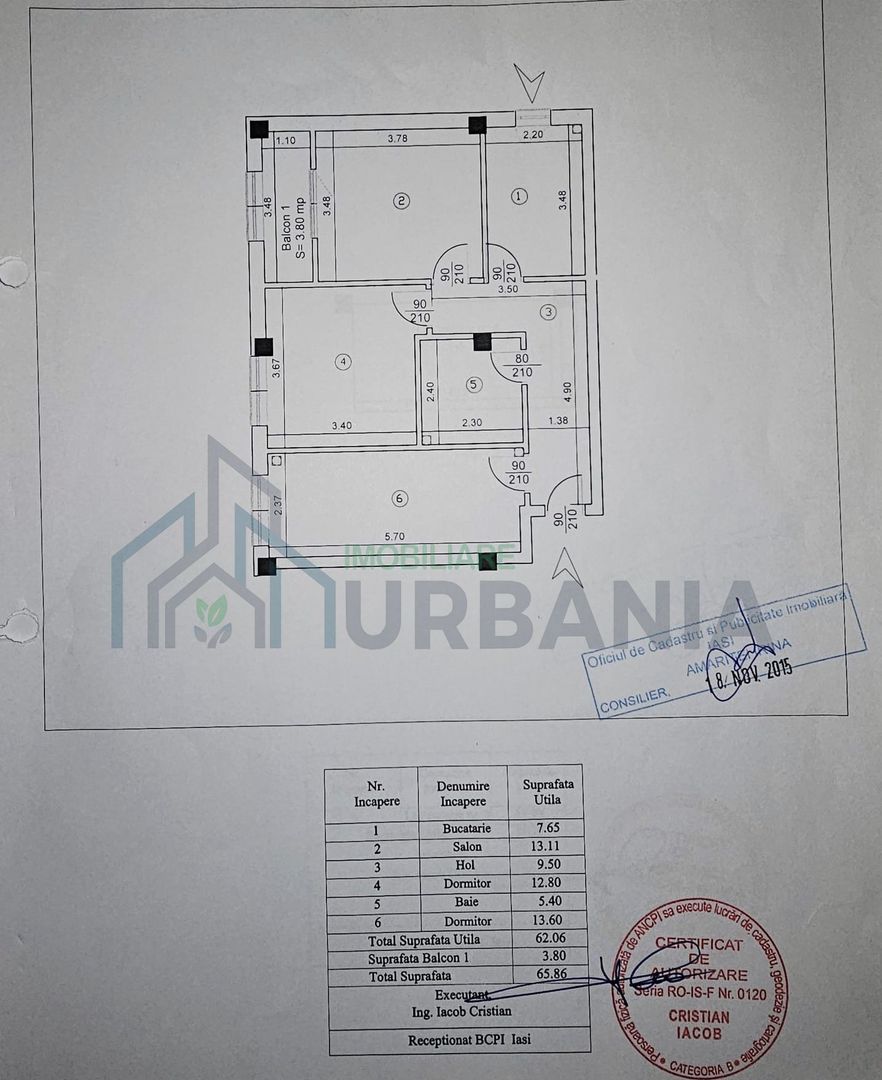 Apartament 3 camere decomandat, Cartier Vișoianu, Lunca Cetățuii - Poză 2