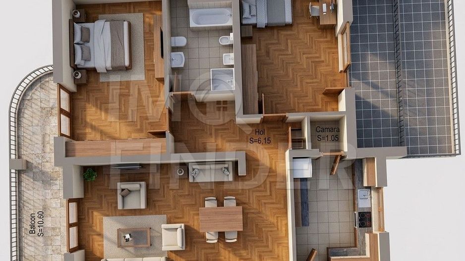 Apartament 3 camere, complet mobilat și utilat, Gheorgheni, str. Bistriței - Poză 4