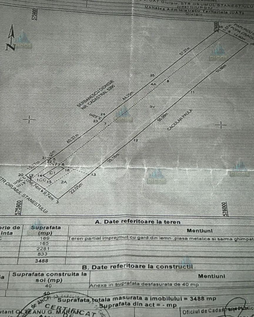 De  Vânzare Teren 3.488 mp  – Drumul Stăneștiului,Giurgiu - Poză 4