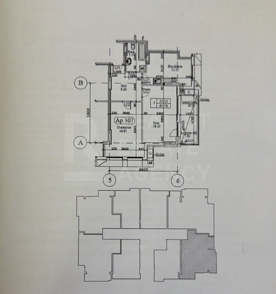 Vânzare, apartament, 2 camere, Bulevardul Europei, Botanica. - Schiță 5