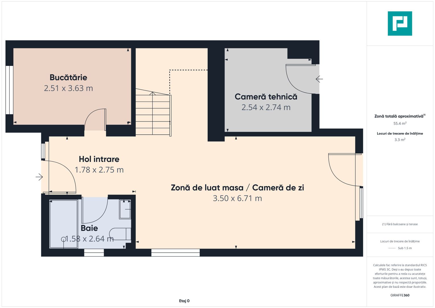 Duplex cu 3 camere și curte generoasă în Pișchia - Poză 12