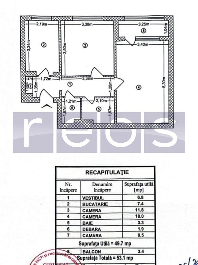 VANZARE APARTAMENT 2 CAMERE 53MP DECOMANDAT NICOLAE GRIGORESCU METROU - Poză 11